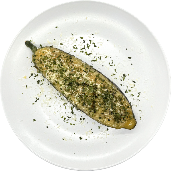 <p>Grilled Eggplant - Miso Sauce - Parmesan Cheese<br />
 </p>
