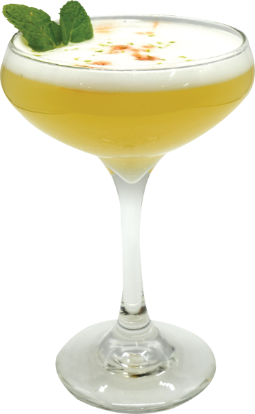 <p>Housemade Yuzu Syrup - Green Tea - Ginger Beer - Lemon - Egg White - Aromatic Bitters - Mint - Lime</p>
